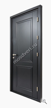 Черная входная дверь МДФ ЧДД-008 - купить от производителя Мосдвери Черная входная дверь МДФ ЧДД-008