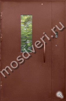 Дверь двустворчатая подъездная с порошковым окрасом - купить от производителя Мосдвери Дверь двустворчатая подъездная с порошковым окрасом